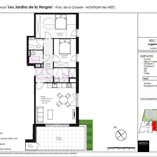  CABINET DE L'ILE : Appartement | MONTIGNY-LES-METZ (57950) | 69 m2 | 262 000 € 