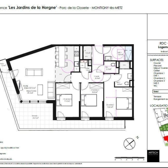  CABINET DE L'ILE : Appartement | MONTIGNY-LES-METZ (57950) | 97 m2 | 398 000 € 