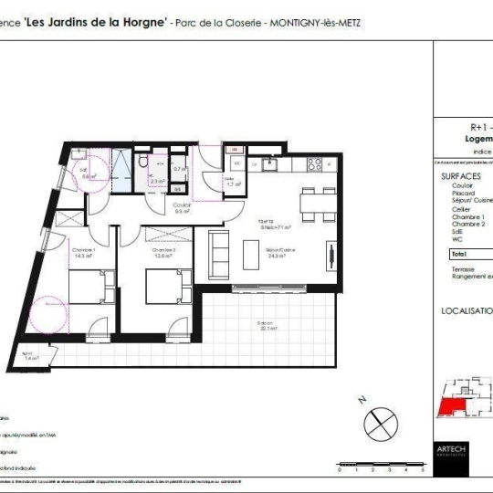  CABINET DE L'ILE : Appartement | MONTIGNY-LES-METZ (57950) | 71 m2 | 311 000 € 