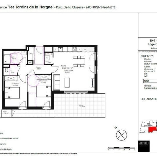  CABINET DE L'ILE : Appartement | MONTIGNY-LES-METZ (57950) | 69 m2 | 279 000 € 
