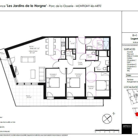  CABINET DE L'ILE : Appartement | MONTIGNY-LES-METZ (57950) | 97 m2 | 398 000 € 