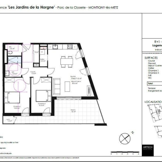  CABINET DE L'ILE : Appartement | MONTIGNY-LES-METZ (57950) | 71 m2 | 295 000 € 