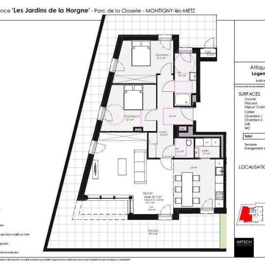  CABINET DE L'ILE : Apartment | MONTIGNY-LES-METZ (57950) | 87 m2 | 415 000 € 