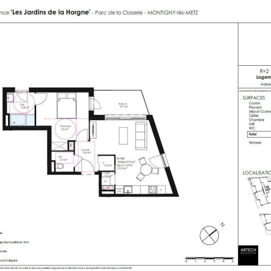  CABINET DE L'ILE : Appartement | MONTIGNY-LES-METZ (57950) | 48 m2 | 205 000 € 