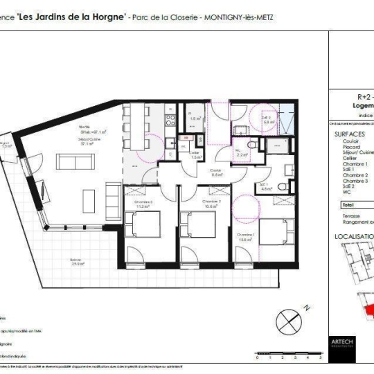  CABINET DE L'ILE : Apartment | MONTIGNY-LES-METZ (57950) | 98 m2 | 409 000 € 