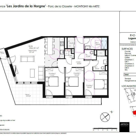  CABINET DE L'ILE : Appartement | MONTIGNY-LES-METZ (57950) | 98 m2 | 409 000 € 