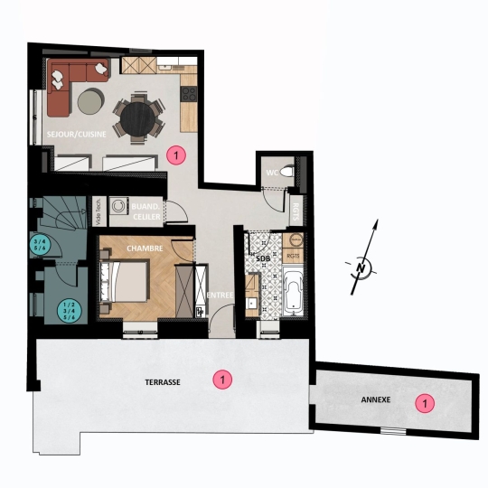  CABINET DE L'ILE : Appartement | ENNERY (57365) | 48 m2 | 149 000 € 