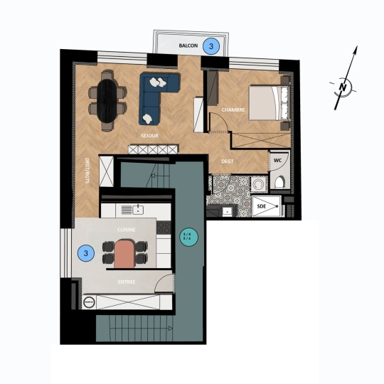  CABINET DE L'ILE : Appartement | ENNERY (57365) | 55 m2 | 99 000 € 