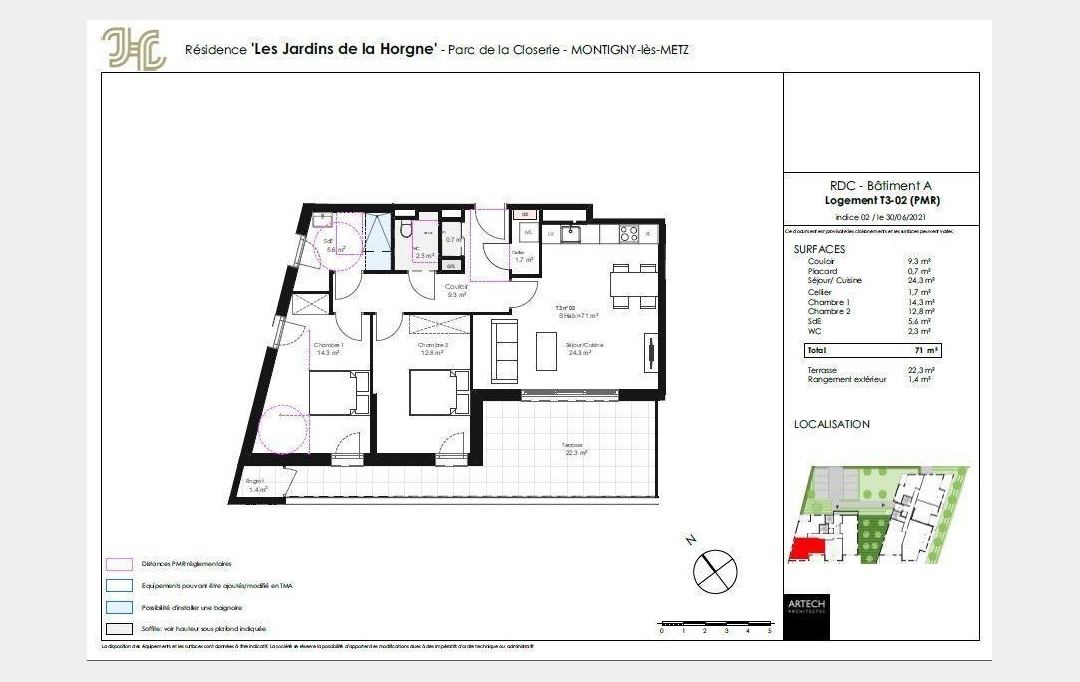 CABINET DE L'ILE : Appartement | MONTIGNY-LES-METZ (57950) | 71 m2 | 297 000 € 