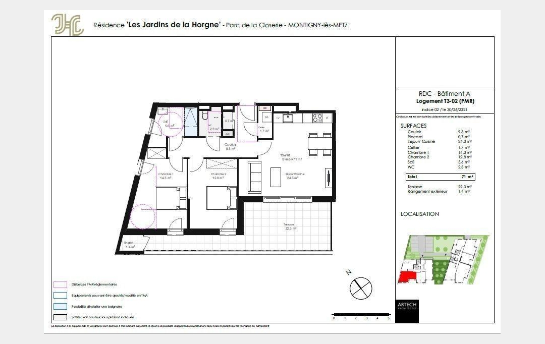 CABINET DE L'ILE : Apartment | MONTIGNY-LES-METZ (57950) | 71 m2 | 297 000 € 