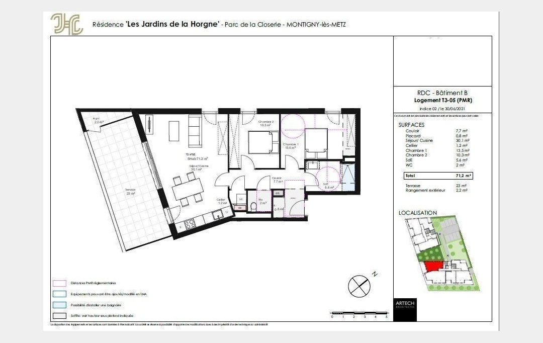 CABINET DE L'ILE : Apartment | MONTIGNY-LES-METZ (57950) | 71 m2 | 291 000 € 