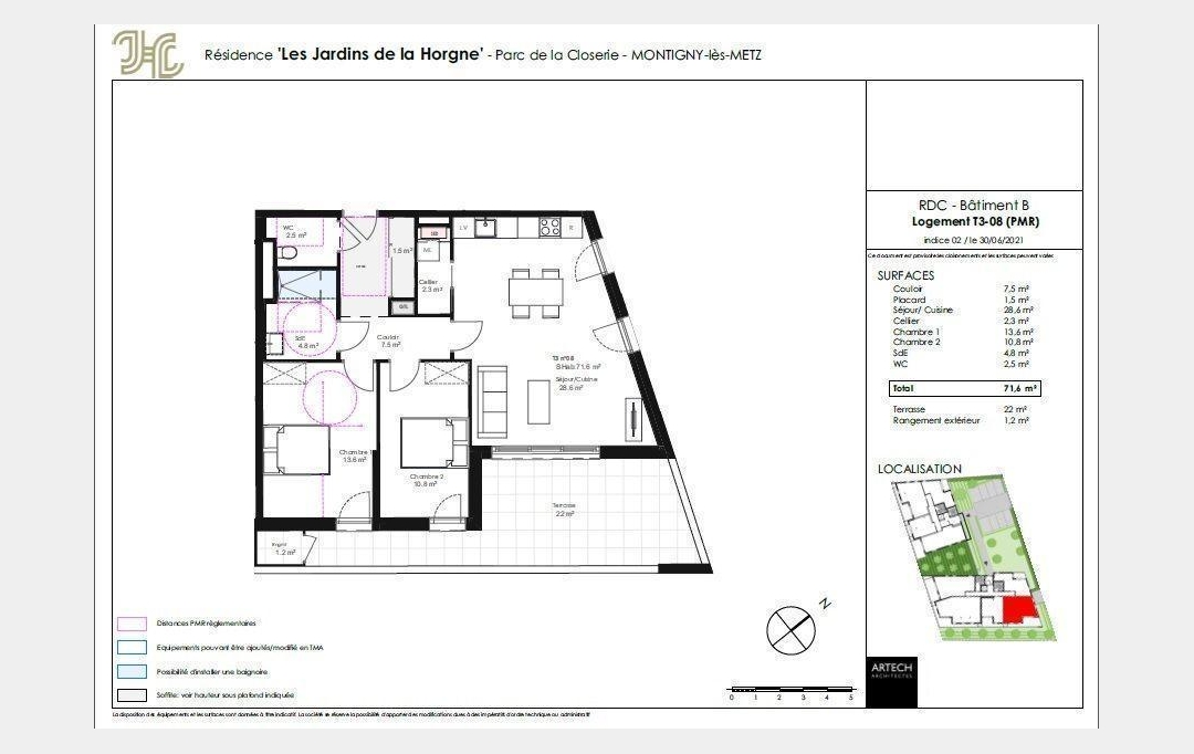 CABINET DE L'ILE : Appartement | MONTIGNY-LES-METZ (57950) | 71 m2 | 295 000 € 