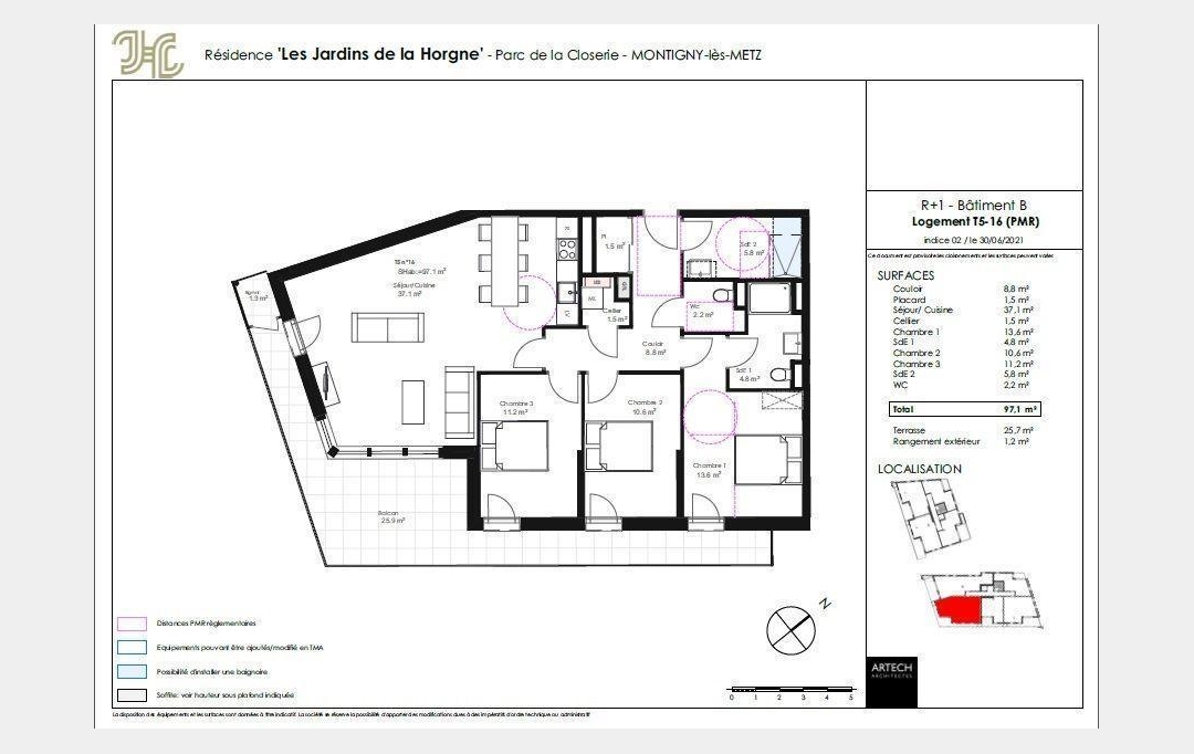 CABINET DE L'ILE : Appartement | MONTIGNY-LES-METZ (57950) | 97 m2 | 398 000 € 