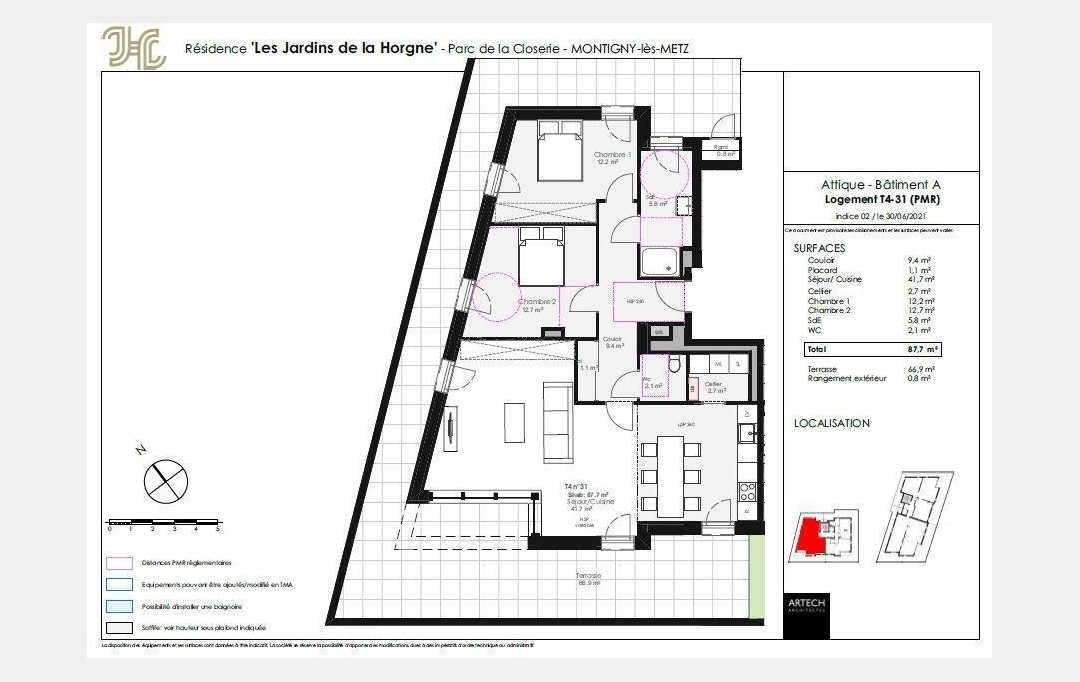 CABINET DE L'ILE : Appartement | MONTIGNY-LES-METZ (57950) | 87 m2 | 415 000 € 