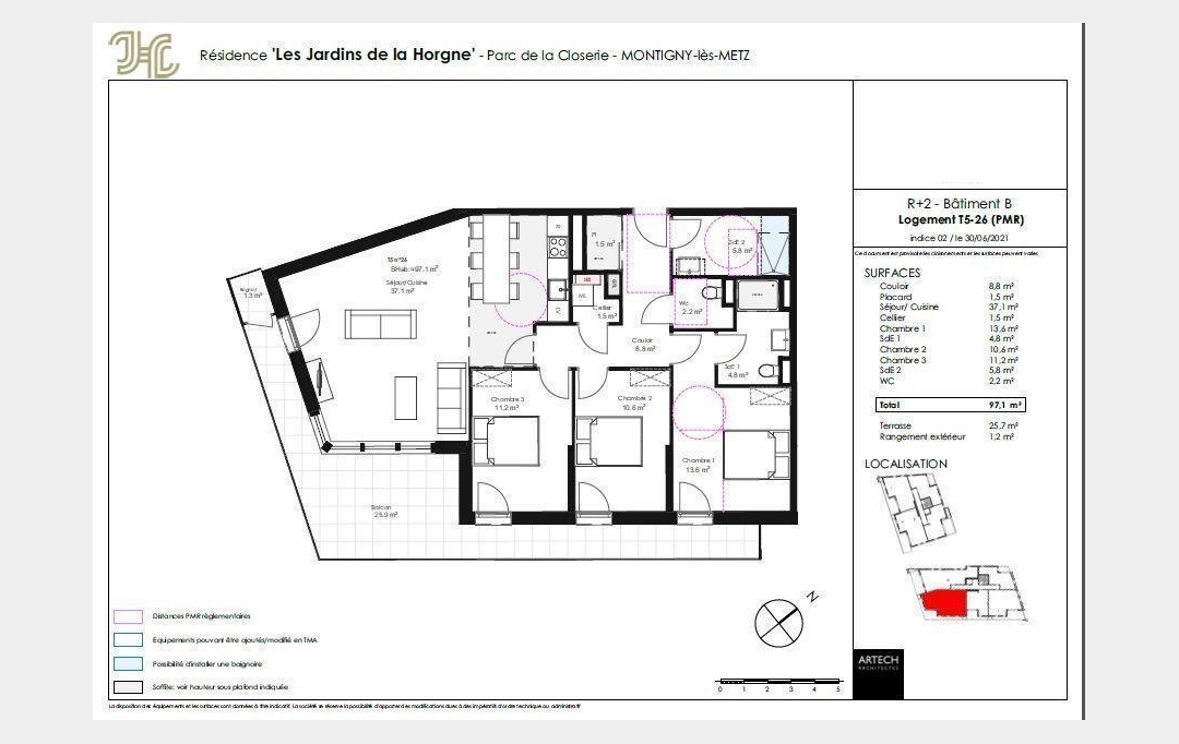 CABINET DE L'ILE : Apartment | MONTIGNY-LES-METZ (57950) | 98 m2 | 409 000 € 