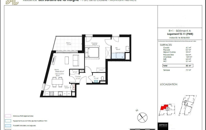 CABINET DE L'ILE : Appartement | MONTIGNY-LES-METZ (57950) | 52 m2 | 214 000 € 